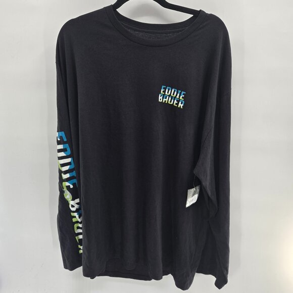Eddie Bauer Black Crew Neck Long Sleeve Shirt XXL - Picture 1 of 8